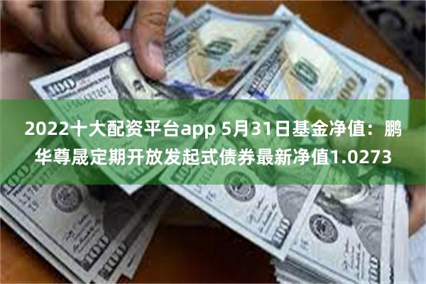 2022十大配资平台app 5月31日基金净值：鹏华尊晟定期开放发起式债券最新净值1.0273