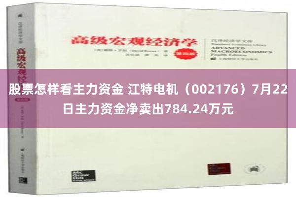 股票怎样看主力资金 江特电机（002176）7月22日主力资金净卖出784.24万元