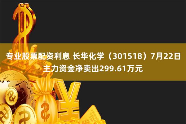 专业股票配资利息 长华化学（301518）7月22日主力资金净卖出299.61万元