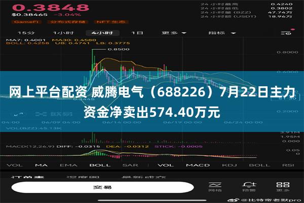 网上平台配资 威腾电气（688226）7月22日主力资金净卖出574.40万元