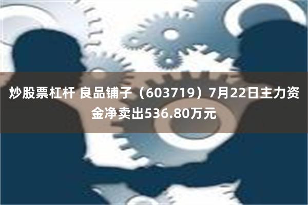 炒股票杠杆 良品铺子（603719）7月22日主力资金净卖出536.80万元