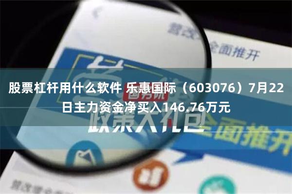 股票杠杆用什么软件 乐惠国际（603076）7月22日主力资金净买入146.76万元