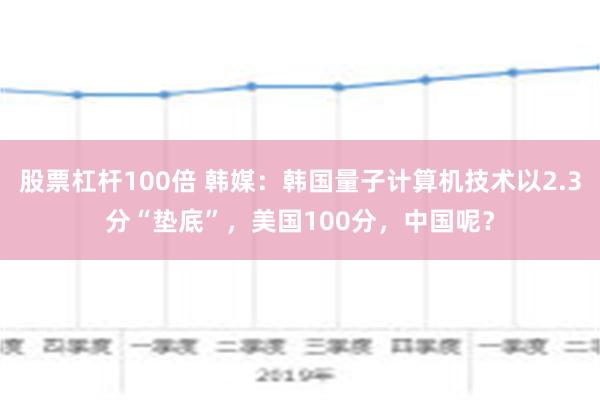 股票杠杆100倍 韩媒：韩国量子计算机技术以2.3分“垫底”，美国100分，中国呢？