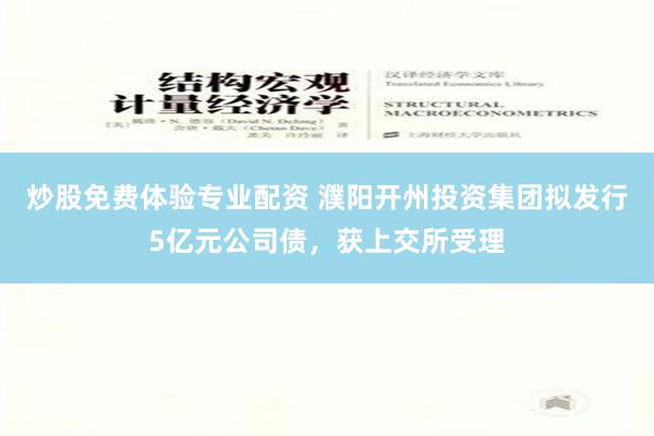 炒股免费体验专业配资 濮阳开州投资集团拟发行5亿元公司债，获上交所受理