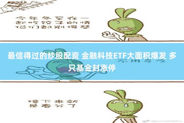 最信得过的炒股配资 金融科技ETF大面积爆发 多只基金封涨停